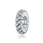 Accessori per collana braccialetto fai da te con brillanti perline invernali in argento sterling S925, Shining Winter