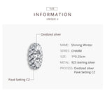 Accessori per collana braccialetto fai da te con brillanti perline invernali in argento sterling S925, Shining Winter