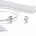 Accessori per collana braccialetto fai da te con brillanti perline invernali in argento sterling S925, Shining Winter