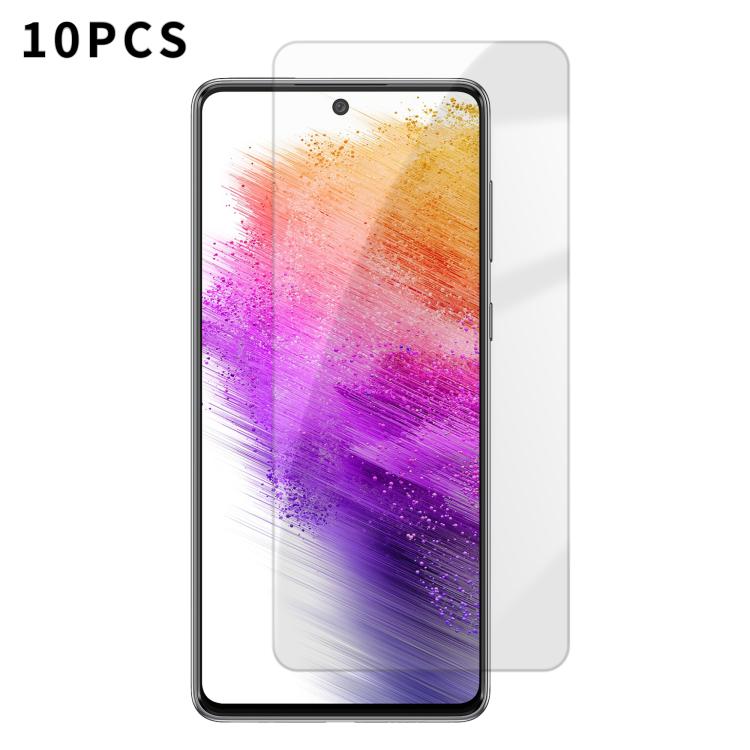 Kalebol - 10 pellicole in vetro temperato HD anti-impronta semi-schermo ad alto contenuto di alluminio, For Galaxy A04, For Galaxy A04s, For Galaxy A23 4G, For Galaxy A53 5G, For Galaxy A73 5G, For Galaxy A33 5G, For Galaxy A13 5G