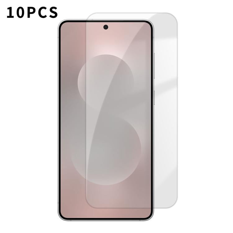 Kalebol - 10 pellicole in vetro temperato HD anti-impronta semi-schermo ad alto contenuto di alluminio, For Samsung Galaxy S26+ 5G, For Samsung Galaxy S26 Edge 5G, For Samsung Galaxy S26 Ultra 5G, For Samsung Galaxy S26 5G, For Samsung Galaxy S25 Edge ...
