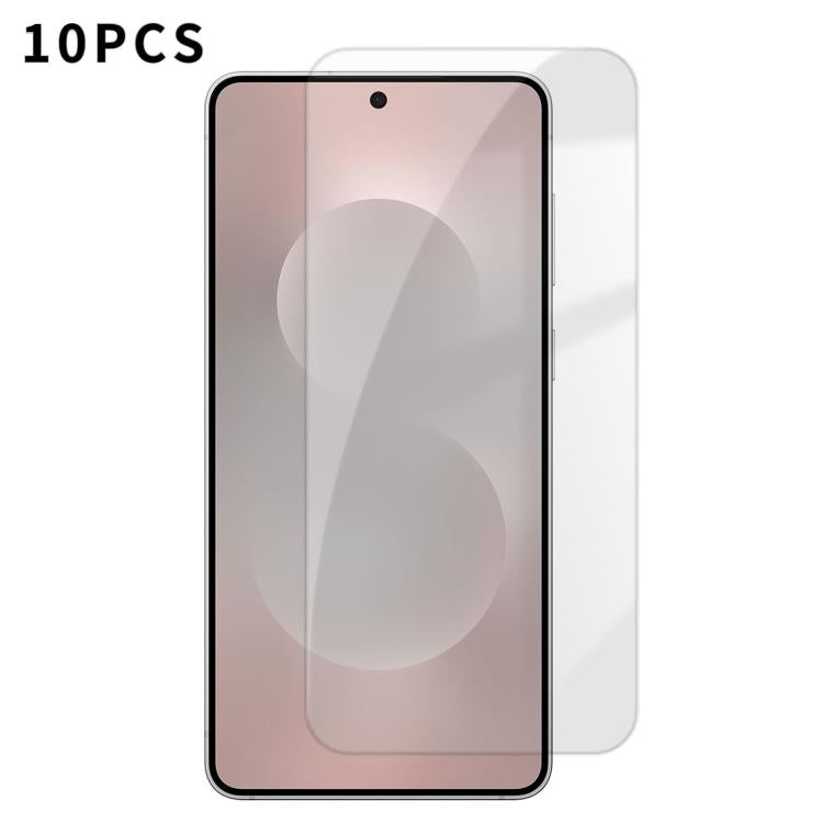 Kalebol - 10 pellicole in vetro temperato HD anti-impronta semi-schermo ad alto contenuto di alluminio, For Samsung Galaxy S26+ 5G, For Samsung Galaxy S26 Edge 5G, For Samsung Galaxy S26 Ultra 5G, For Samsung Galaxy S26 5G, For Samsung Galaxy S25 Edge ...