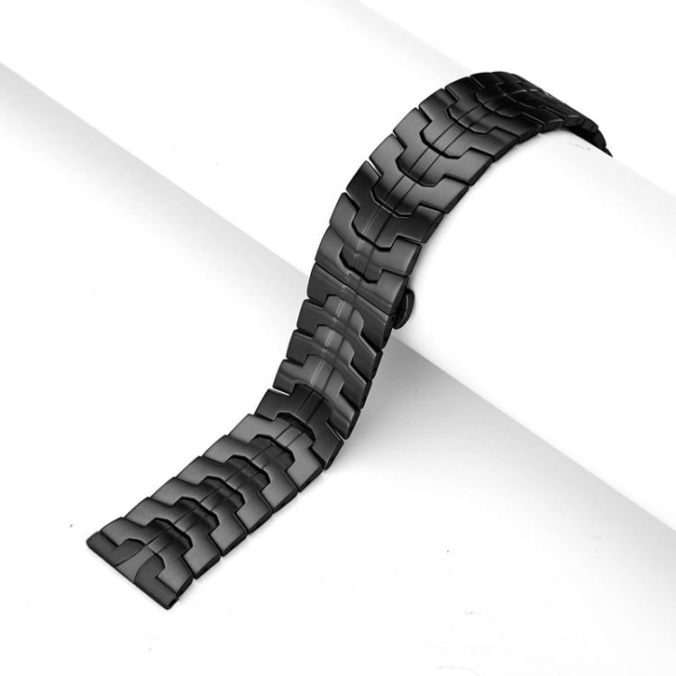 Cinturino per orologio xDfind in acciaio inossidabile con fibbia a farfalla, 22mm