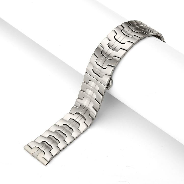 Cinturino per orologio xDfind in acciaio inossidabile con fibbia a farfalla, 22mm