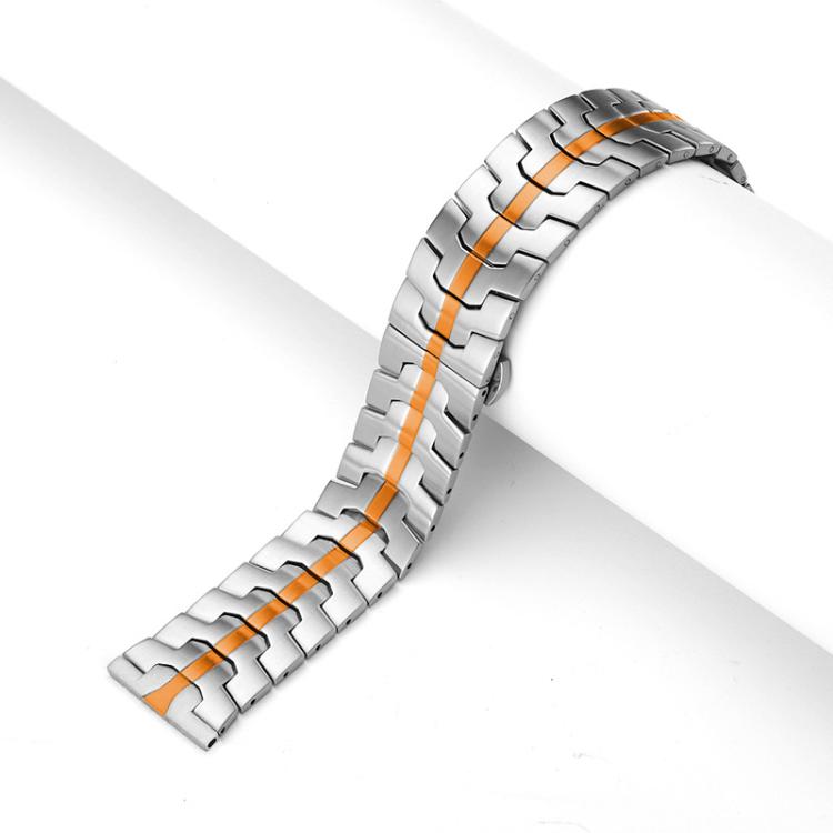 Cinturino per orologio xDfind in acciaio inossidabile con fibbia a farfalla, 22mm