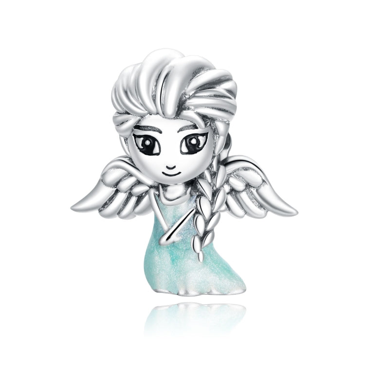 S925 Sterling Silver Snowflake Elfo Ragazza Perline Bracciale fai da te Accessori per collane, Elf Girl