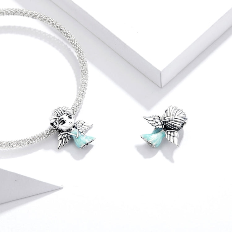 S925 Sterling Silver Snowflake Elfo Ragazza Perline Bracciale fai da te Accessori per collane, Elf Girl