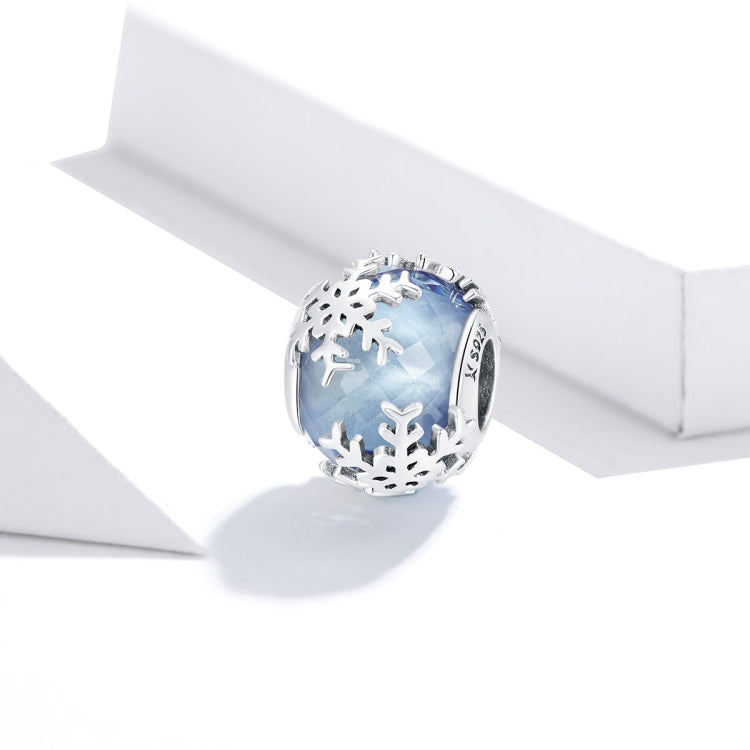 Accessori per collana braccialetto fai-da-te con perline di cristallo di fiocco di neve in argento sterling S925, Snowflake