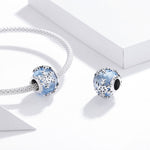 Accessori per collana braccialetto fai-da-te con perline di cristallo di fiocco di neve in argento sterling S925, Snowflake