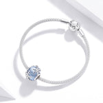 Accessori per collana braccialetto fai-da-te con perline di cristallo di fiocco di neve in argento sterling S925, Snowflake