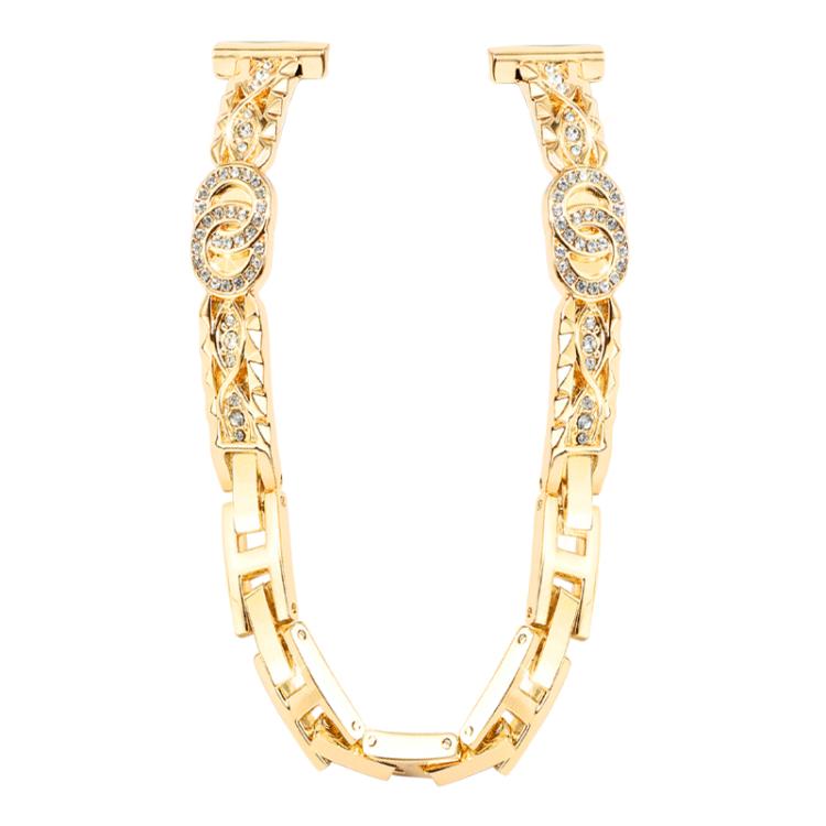 Bracciale sottile xDfind in metallo con diamanti e acciaio inossidabile., 14mm