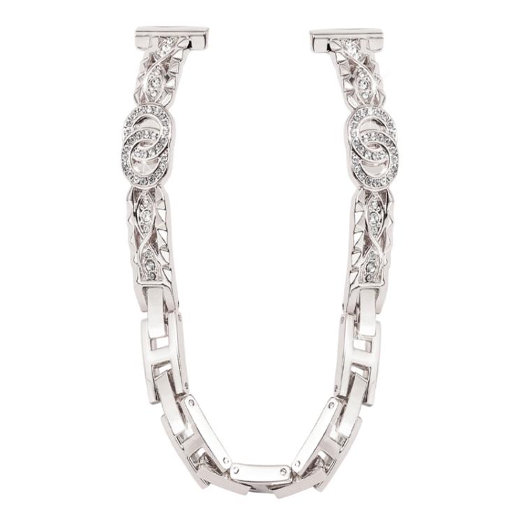 Bracciale sottile xDfind in metallo con diamanti e acciaio inossidabile., 14mm