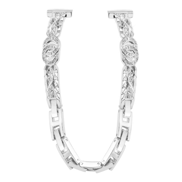 Bracciale sottile xDfind in metallo con diamanti e acciaio inossidabile., 14mm
