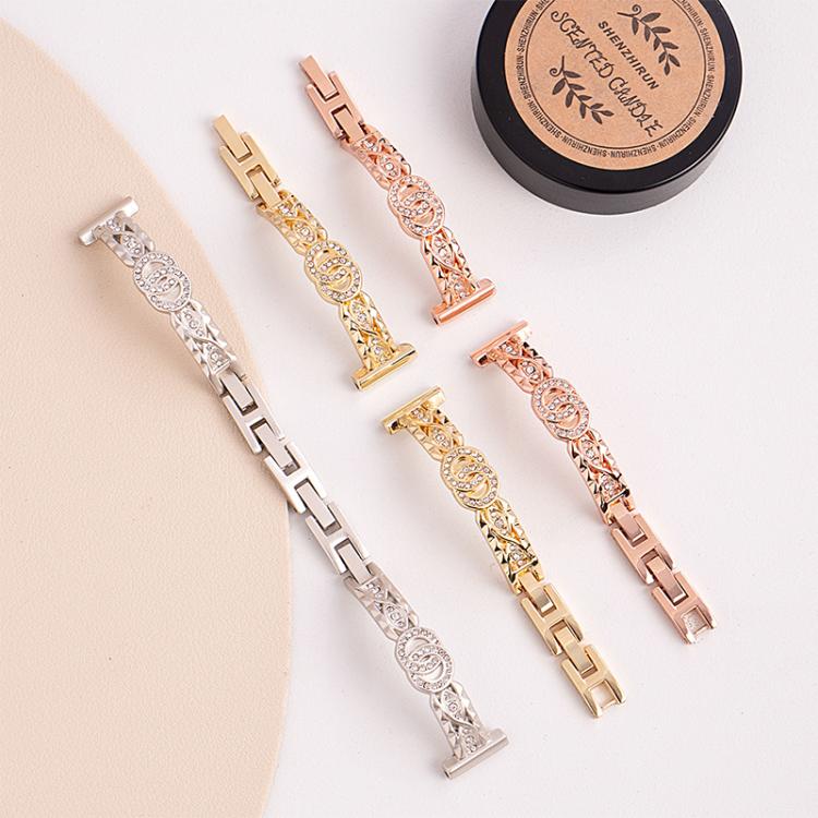 Bracciale sottile xDfind in metallo con diamanti e acciaio inossidabile., 14mm