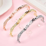 Bracciale sottile xDfind in metallo con diamanti e acciaio inossidabile., 14mm