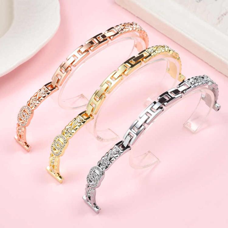 Bracciale sottile xDfind in metallo con diamanti e acciaio inossidabile., 14mm