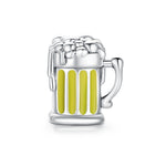 Accessori per collana braccialetto fai-da-te con perline per boccale di birra in argento sterling S925, Beer Mug