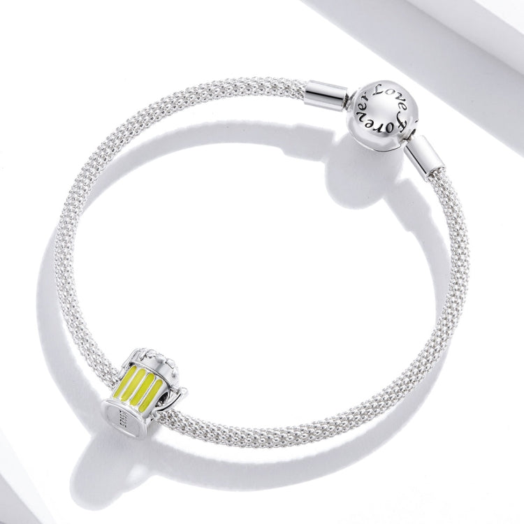 Accessori per collana braccialetto fai-da-te con perline per boccale di birra in argento sterling S925, Beer Mug