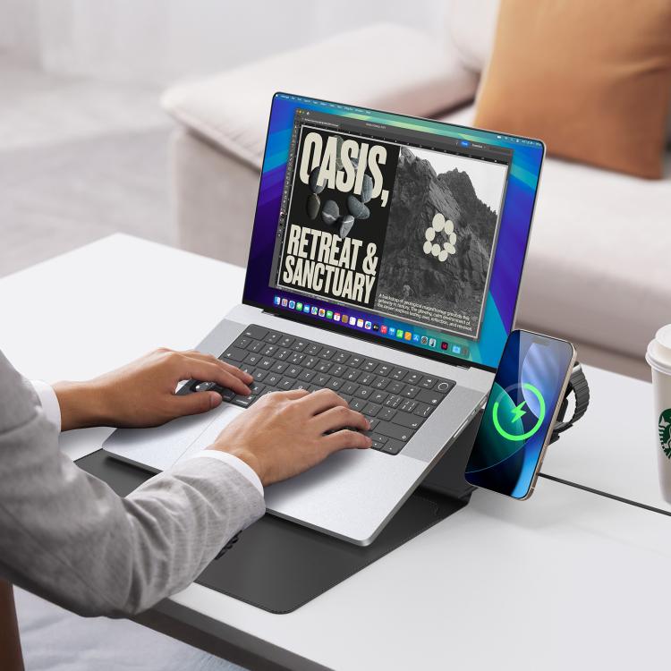 DUX DUCIS AirQ Series Multifunctional Wireless Charging Laptop Sleeve, For 13.6-14.2 inch, For 15-16 inch