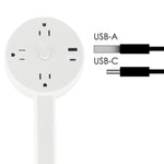 Prolunga presa elettrica US con 3 prese AC e USB Type-C