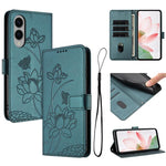 Custodia per telefono in pelle con motivo loto in rilievo e cordino., For Samsung Galaxy S25 FE 5G, For Samsung Galaxy S25 Edge 5G, For Samsung Galaxy S25 / S24 5G, For Samsung Galaxy S25+ / S24+ 5G