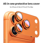 Pellicola anulare in metallo satinato a copertura totale per obiettivo fotografico XDcase Armor, For iPhone 17 Pro Max, For iPhone 17 Pro