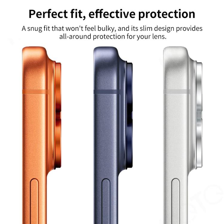 Pellicola anulare in metallo satinato a copertura totale per obiettivo fotografico XDcase Armor, For iPhone 17 Pro Max, For iPhone 17 Pro