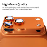 Pellicola anulare in metallo satinato a copertura totale per obiettivo fotografico XDcase Armor, For iPhone 17 Pro Max, For iPhone 17 Pro