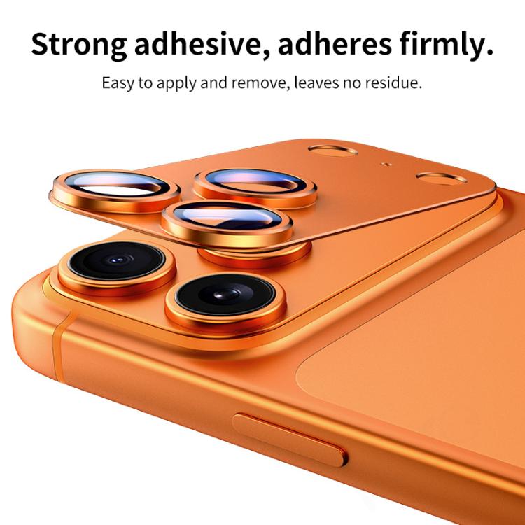 Pellicola anulare in metallo satinato a copertura totale per obiettivo fotografico XDcase Armor, For iPhone 17 Pro Max, For iPhone 17 Pro