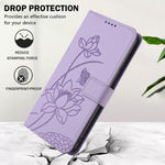 Custodia per telefono in pelle con motivo loto in rilievo e cordino., For Samsung Galaxy A56 5G / M56 5G, For Samsung Galaxy F16 / M16 5G, For Samsung Galaxy F06 / M06 5G, For Samsung Galaxy A36 5G