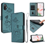 Custodia per telefono in pelle con motivo loto in rilievo e cordino., For Samsung Galaxy A56 5G / M56 5G, For Samsung Galaxy F16 / M16 5G, For Samsung Galaxy F06 / M06 5G, For Samsung Galaxy A36 5G