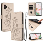 Custodia per telefono in pelle con motivo loto in rilievo e cordino., For Samsung Galaxy A54 5G, For Samsung Galaxy A13 4G / 5G, For Samsung Galaxy Xcover 6 Pro, For Samsung Galaxy A53 5G