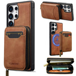 LC.IMEEKE Serie L6 Portafoglio con cerniera per carte Custodia magnetica MagSafe per telefono, For Samsung Galaxy S25 Edge 5G, For Samsung Galaxy S25 Ultra 5G, For Samsung Galaxy S22+ 5G, For Samsung Galaxy S20 FE 5G