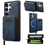 LC.IMEEKE Serie L6 Portafoglio con cerniera per carte Custodia magnetica MagSafe per telefono, For Samsung Galaxy S25 Edge 5G, For Samsung Galaxy S25 Ultra 5G, For Samsung Galaxy S22+ 5G, For Samsung Galaxy S20 FE 5G