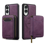 LC.IMEEKE Serie L6 Portafoglio con cerniera per carte Custodia magnetica MagSafe per telefono, For Samsung Galaxy S25 Edge 5G, For Samsung Galaxy S25 Ultra 5G, For Samsung Galaxy S22+ 5G, For Samsung Galaxy S20 FE 5G