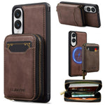 LC.IMEEKE Serie L6 Portafoglio con cerniera per carte Custodia magnetica MagSafe per telefono, For Samsung Galaxy S25 Edge 5G, For Samsung Galaxy S25 Ultra 5G, For Samsung Galaxy S22+ 5G, For Samsung Galaxy S20 FE 5G