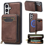LC.IMEEKE Serie L6 Portafoglio con cerniera per carte Custodia magnetica MagSafe per telefono, For Galaxy S26 FE 5G, For Samsung Galaxy S26+ 5G, For Samsung Galaxy S26 Ultra 5G, For Samsung Galaxy S26 5G
