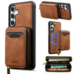 LC.IMEEKE Serie L6 Portafoglio con cerniera per carte Custodia magnetica MagSafe per telefono, For Galaxy S26 FE 5G, For Samsung Galaxy S26+ 5G, For Samsung Galaxy S26 Ultra 5G, For Samsung Galaxy S26 5G