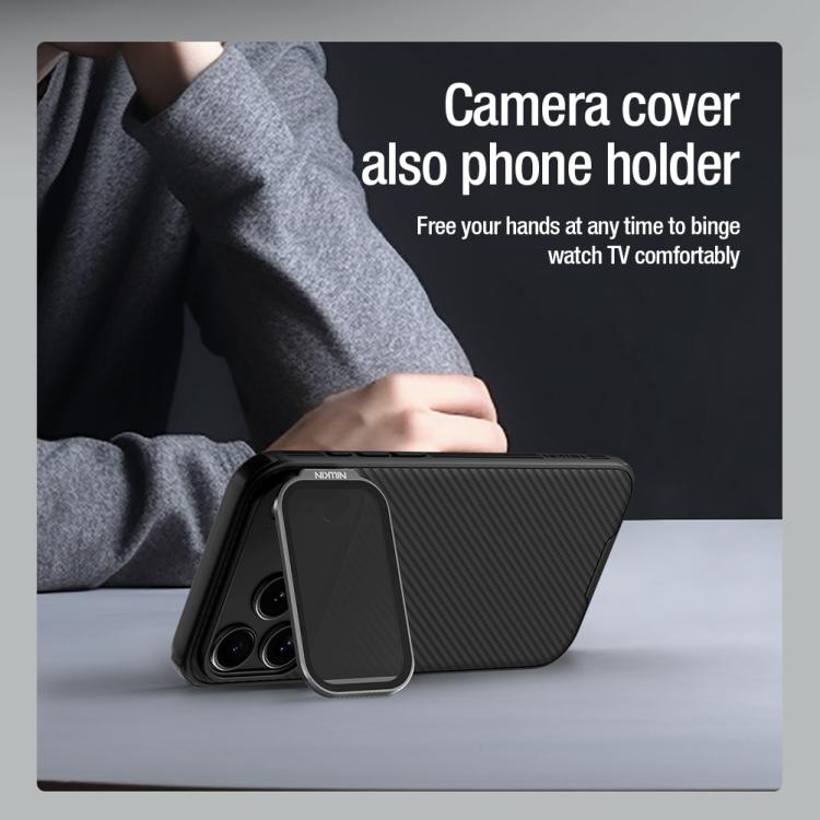 NILLKIN CamShield Prop Texture Cover trasparente con specchio e custodia magnetica MagSafe per PC e telefono., For iPhone 17 Pro Max, For iPhone 17 Pro