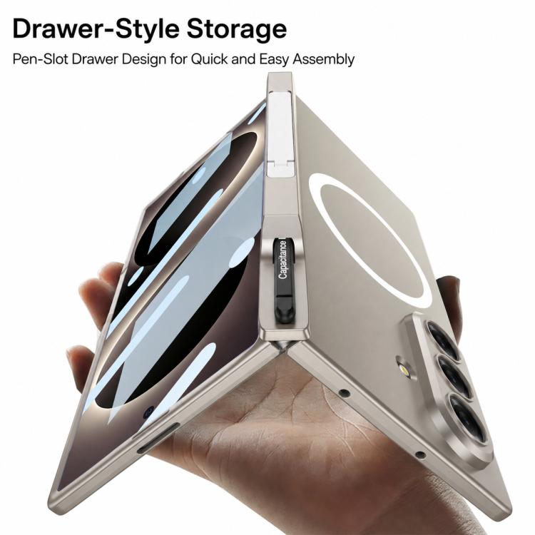 Custodia per telefono GKK MagSafe con cerniera pieghevole magnetica, supporto e scomparti per penna., For Galaxy Z Fold8 Ultra 5G, For Samsung Galaxy Z Fold7 5G