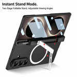 Custodia per telefono GKK MagSafe con cerniera pieghevole magnetica, supporto e scomparti per penna., For Galaxy Z Fold8 Ultra 5G, For Samsung Galaxy Z Fold7 5G