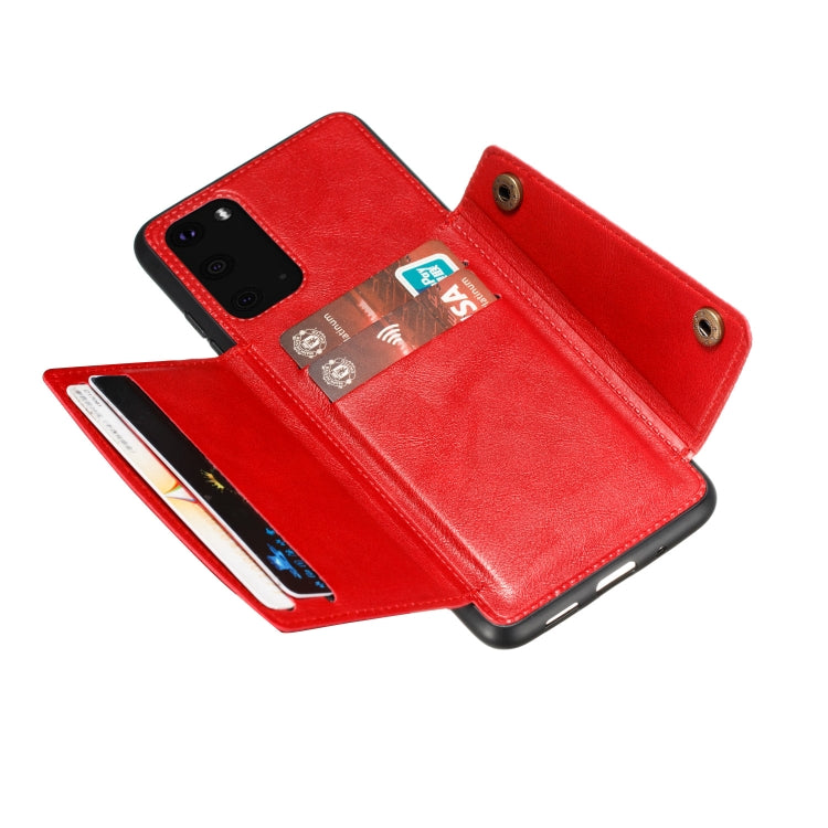Custodia protettiva magnetica antiurto in PU + TPU con doppia fibbia con slot per schede e supporto, For OPPO A53, For Samsung Galaxy S20 FE