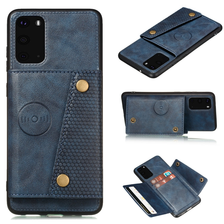 Custodia protettiva magnetica antiurto in PU + TPU con doppia fibbia con slot per schede e supporto, For OPPO A53, For Samsung Galaxy S20 FE