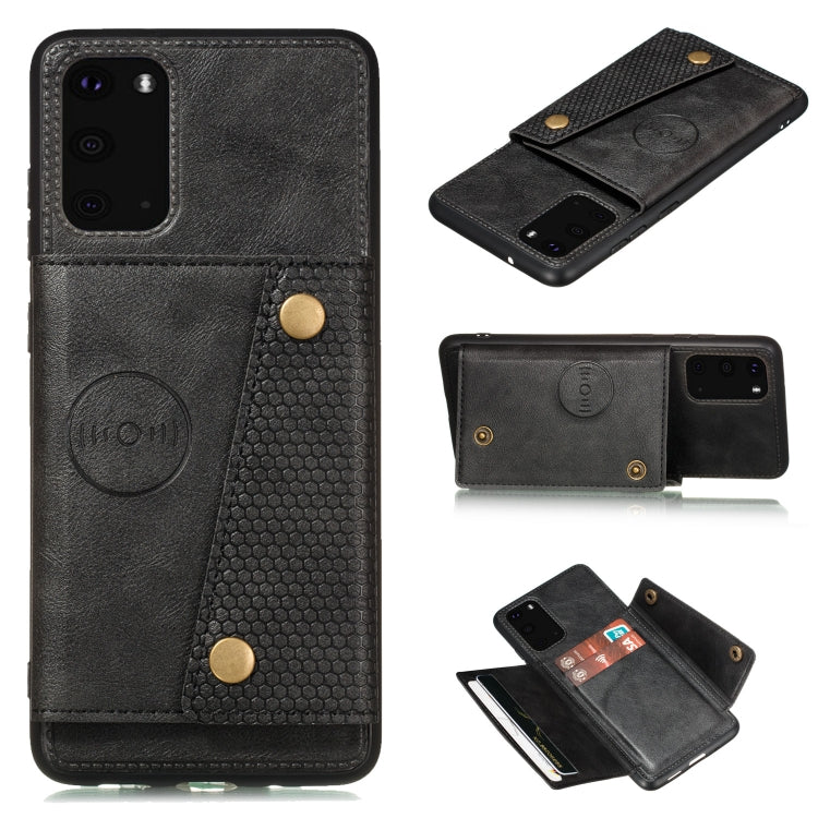 Custodia protettiva magnetica antiurto in PU + TPU con doppia fibbia con slot per schede e supporto, For OPPO A53, For Samsung Galaxy S20 FE