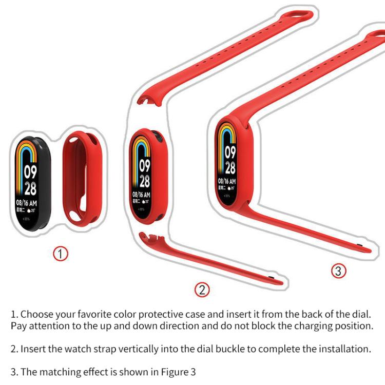Cover protettiva in silicone per orologio xDfind, For Xiaomi Smart Band 10 / 9 / 8
