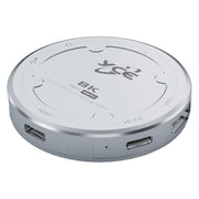 YCE-V195J USB-C / Type-C to PD3.0, HD2.1, USB3.2, 3.5mm, M.2 NVMe Magnetic Hard Drive Enclosure, YCE-V195J