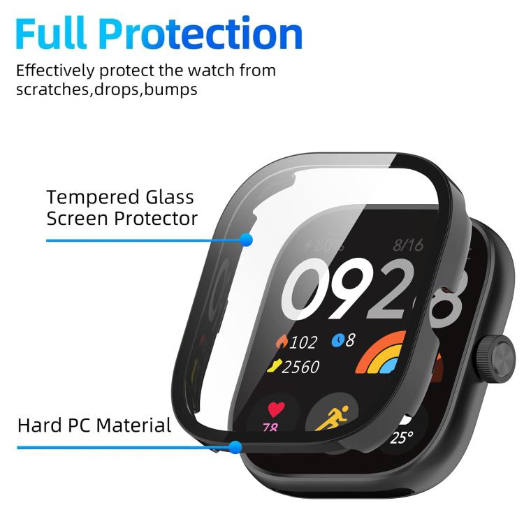 Custodia protettiva per orologio xDfind con pellicola temperata integrata nel PC., For Redmi Watch 4