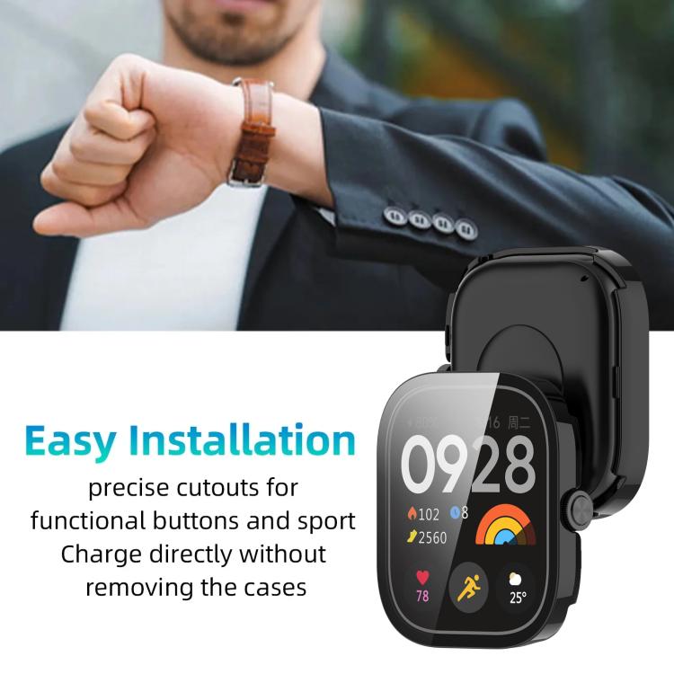Custodia protettiva per orologio xDfind con pellicola temperata integrata nel PC., For Redmi Watch 4