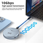 YCE-V195H USB-C / Type-C to PD3.0, HD2.0, USB3.2, 3.5mm, M.2 NVMe Magnetic Hard Drive Enclosure, YCE-V195H