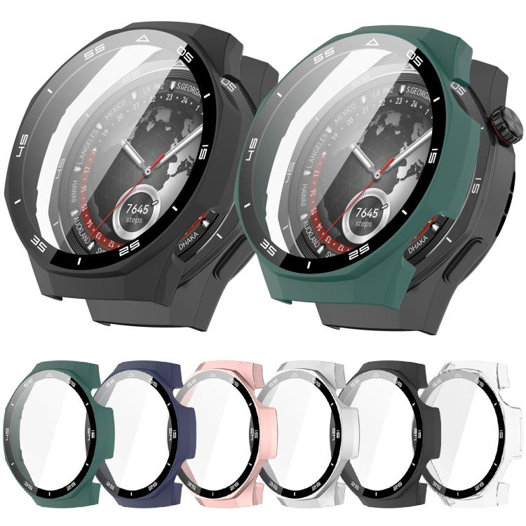 xDfind Cover protettiva per orologio con pellicola temperata a gradiente integrata nel PC, For Huawei Watch GT 5 Pro 46mm, For Huawei Watch GT 5 Pro 42mm